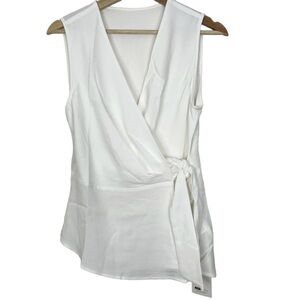 SHEIN Sleeveless V-Neck Wrap Blouse